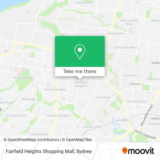 Mapa Fairfield Heights Shopping Mall