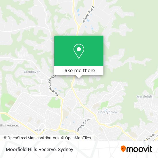 Moorfield Hills Reserve map