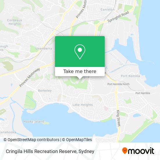 Cringila Hills Recreation Reserve map