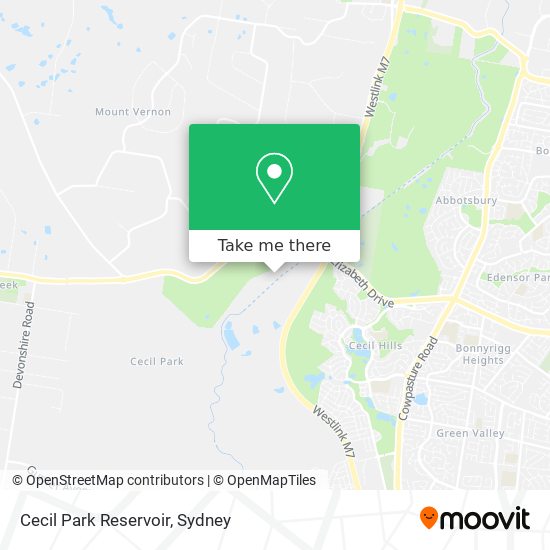 Cecil Park Reservoir map