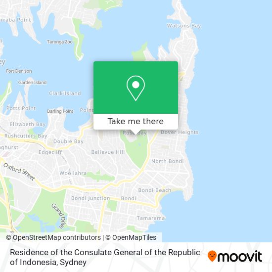 Residence of the Consulate General of the Republic of Indonesia map
