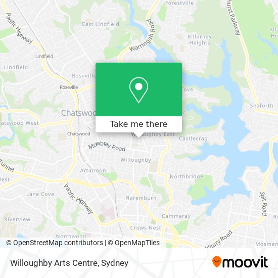 Willoughby Arts Centre map