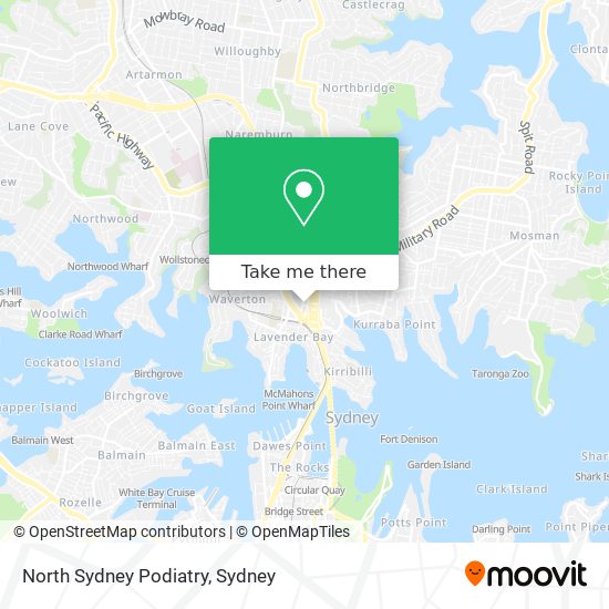 Mapa North Sydney Podiatry