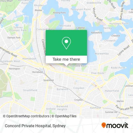 Concord Private Hospital map