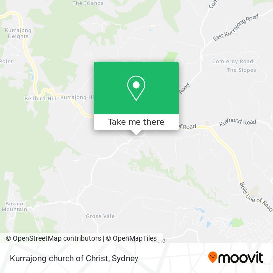 Kurrajong church of Christ map