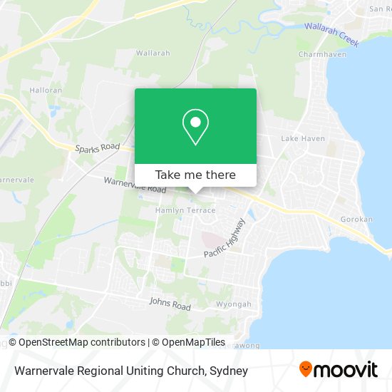 Mapa Warnervale Regional Uniting Church