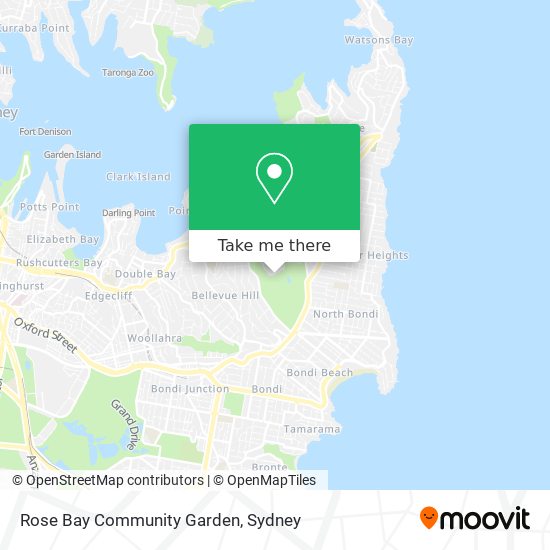 Mapa Rose Bay Community Garden