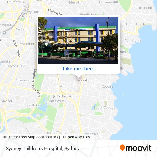 Mapa Sydney Children's Hospital