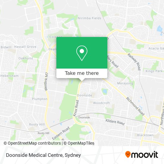 Mapa Doonside Medical Centre