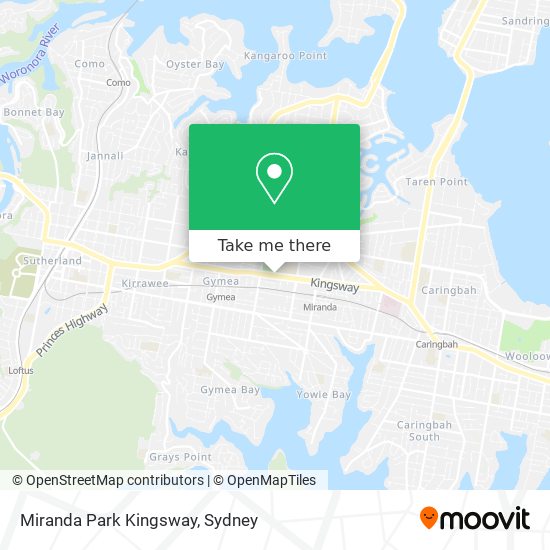 Mapa Miranda Park Kingsway