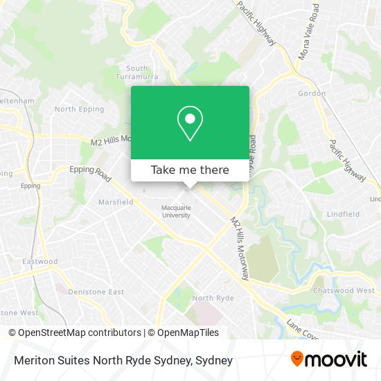 Mapa Meriton Suites North Ryde Sydney