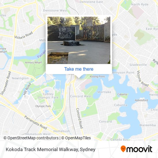 Kokoda Track Memorial Walkway map