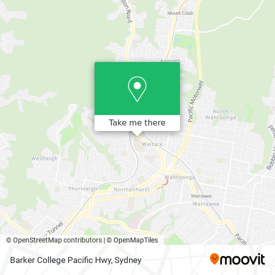 Mapa Barker College Pacific Hwy