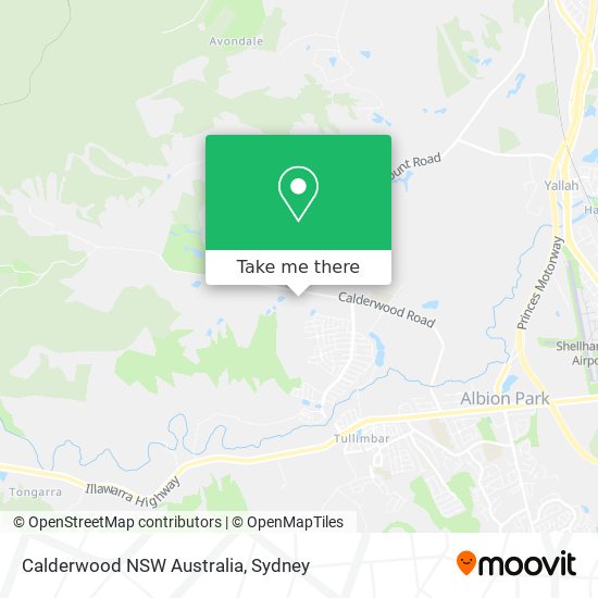 Calderwood NSW Australia map