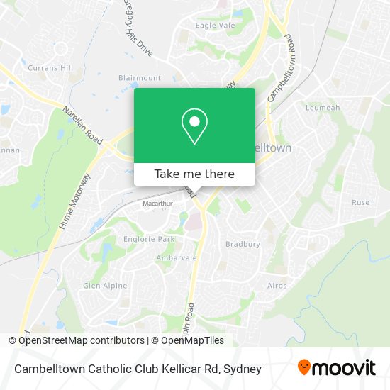 Cambelltown Catholic Club Kellicar Rd map