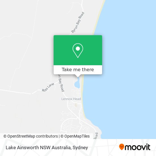 Lake Ainsworth NSW Australia map