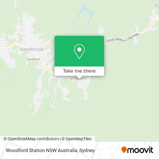 Woodford Station NSW Australia map