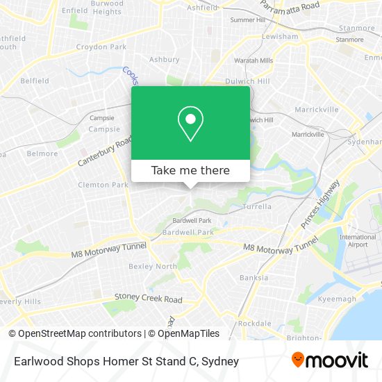 Mapa Earlwood Shops Homer St Stand C