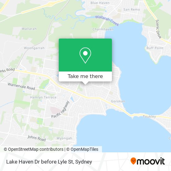 Mapa Lake Haven Dr before Lyle St