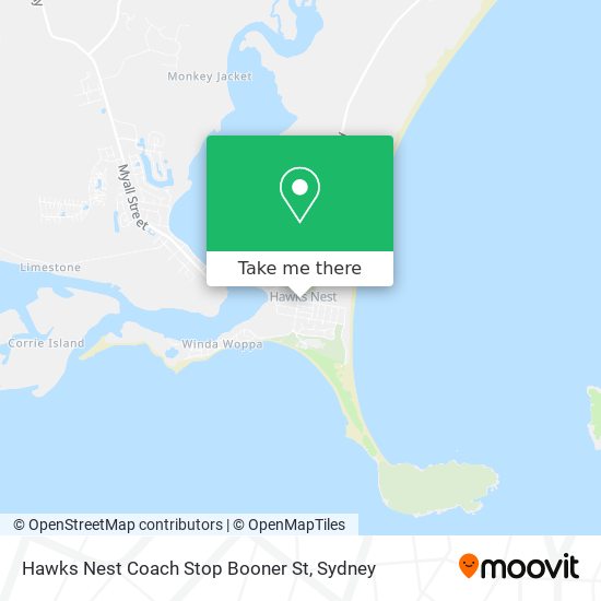 Hawks Nest Coach Stop Booner St map