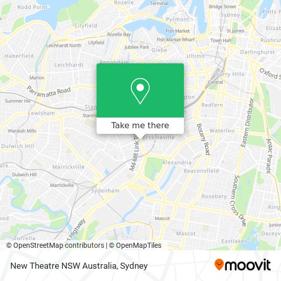 Mapa New Theatre NSW Australia