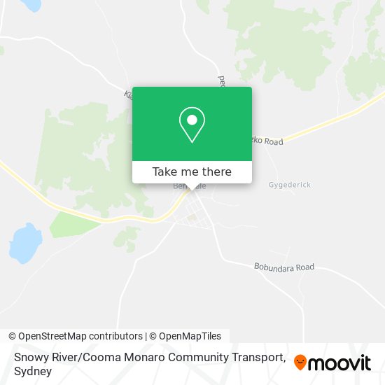 Snowy River / Cooma Monaro Community Transport map