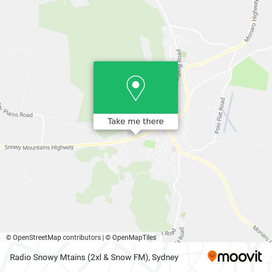 Radio Snowy Mtains (2xl & Snow FM) map