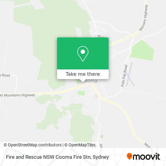 Mapa Fire and Rescue NSW Cooma Fire Stn