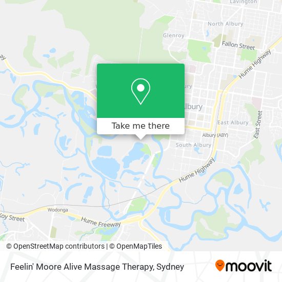 Feelin' Moore Alive Massage Therapy map