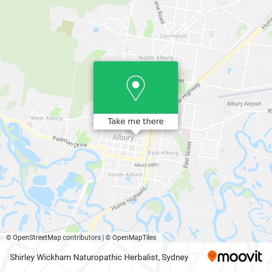 Shirley Wickham Naturopathic Herbalist map