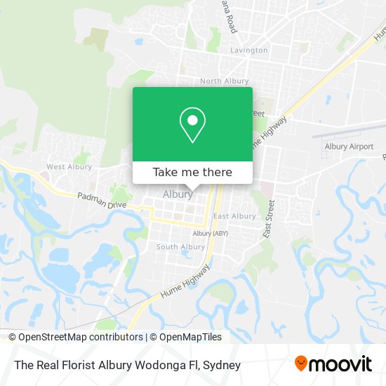 The Real Florist Albury Wodonga Fl map