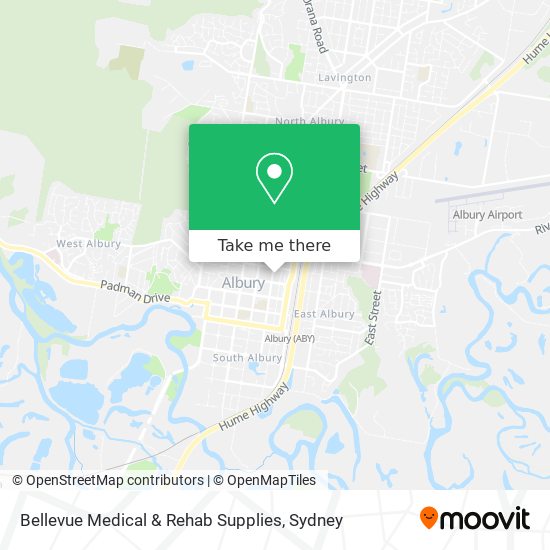 Mapa Bellevue Medical & Rehab Supplies