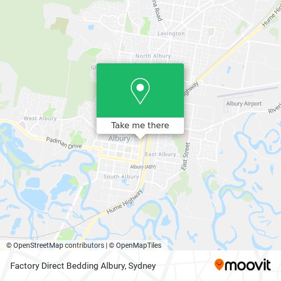 Mapa Factory Direct Bedding Albury