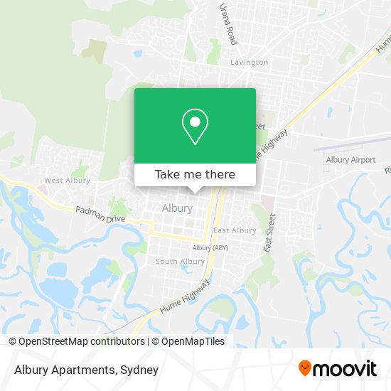 Mapa Albury Apartments