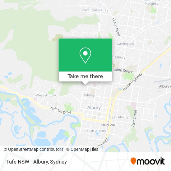 Mapa Tafe NSW - Albury