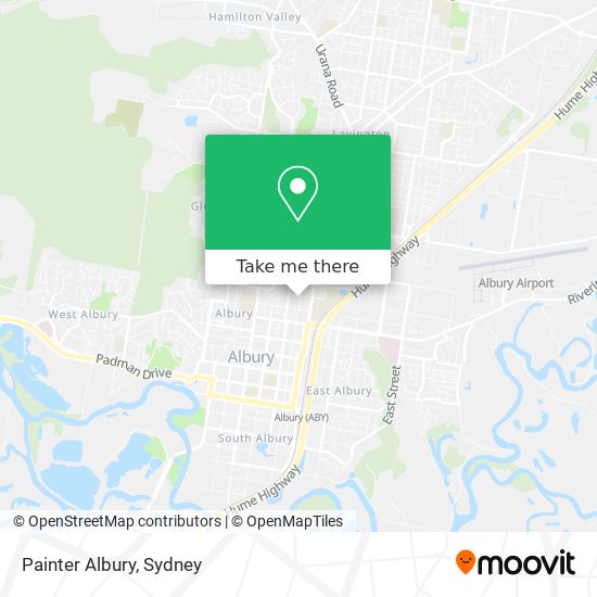 Painter Albury map