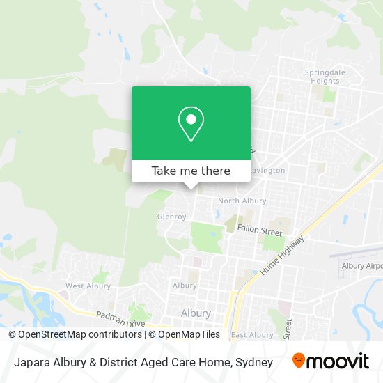 Japara Albury & District Aged Care Home map