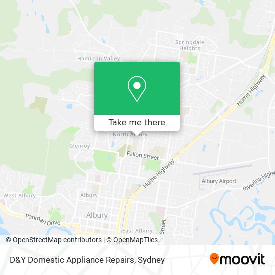 D&Y Domestic Appliance Repairs map