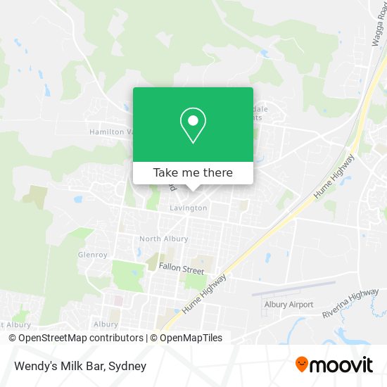 Mapa Wendy's Milk Bar