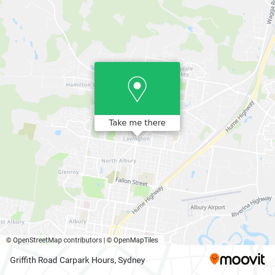 Griffith Road Carpark Hours map