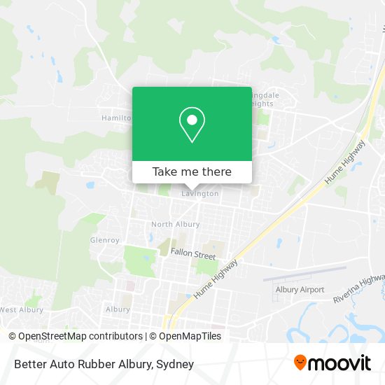 Better Auto Rubber Albury map