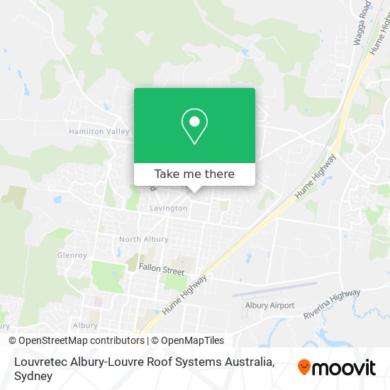 Mapa Louvretec Albury-Louvre Roof Systems Australia