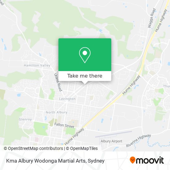 Kma Albury Wodonga Martial Arts map