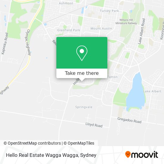 Hello Real Estate Wagga Wagga map