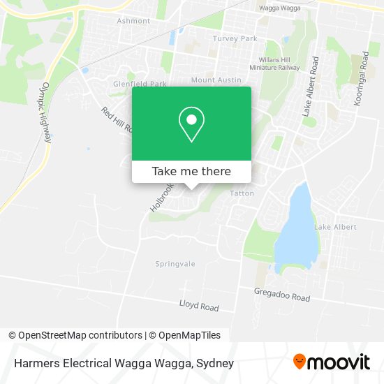 Harmers Electrical Wagga Wagga map