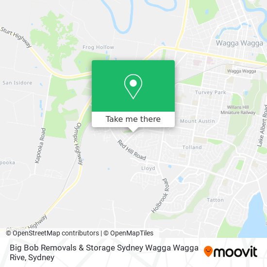 Big Bob Removals & Storage Sydney Wagga Wagga Rive map