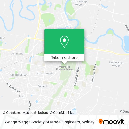 Wagga Wagga Society of Model Engineers map