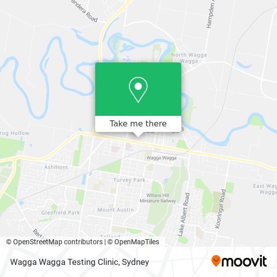 Mapa Wagga Wagga Testing Clinic