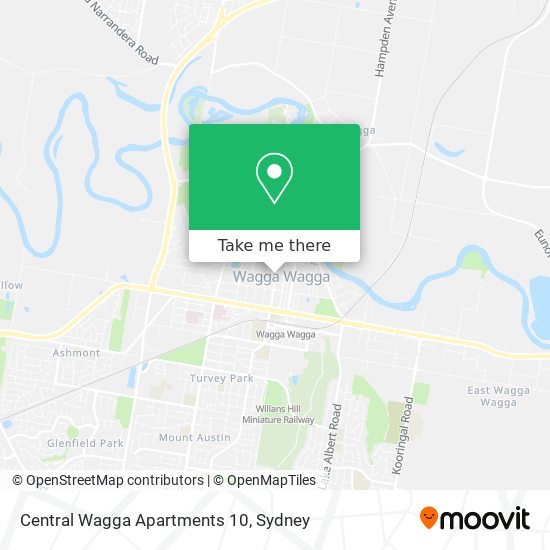 Central Wagga Apartments 10 map