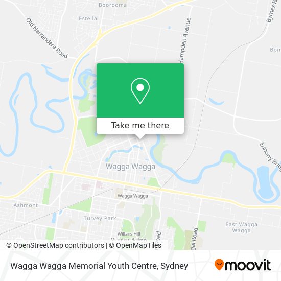 Mapa Wagga Wagga Memorial Youth Centre